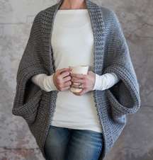 LOFT Lounge Gray Cable Knit Wool Mohair Shrug Shawl Small S