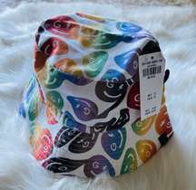 Multicolored Smiley Face Bucket Hat One Size