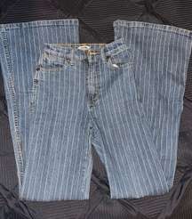 Striped Wrangler Flare Jeans