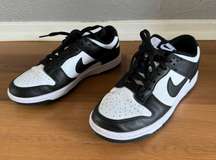 Dunk Low Black & White Shoes - Women Size 8