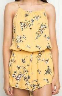 Brandy Melville rare yellow floral Blanche romper