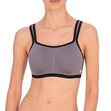 Natori Yoga Convertible Underwire, Sports Bra, Gray With Black trim. 36C