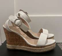 White Strap Wedges 