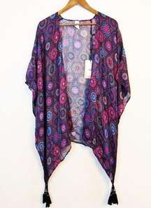 Satva Akula Kimono Eastern Tile Ocean M/L NEW