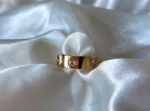 NEW Classic 18K Gold Plated Cubic Zirconia Ring