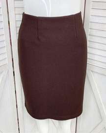 Reflections by Spiegel Vintage Ribbed Pull On Pencil Skirt Brown 4