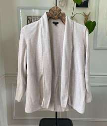 Talbots Beige Oatmeal Split Back Cardigan M Petite