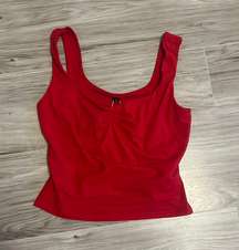 red crop top