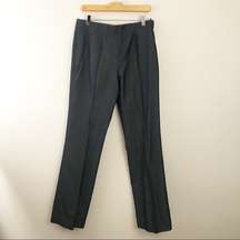 Vintage 90s Y2K DKNY City Silk blend high waist trousers dress pants Blue Gray 8