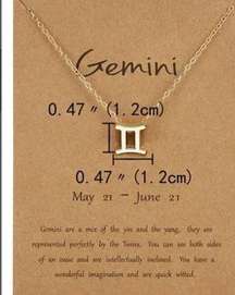 Gemini Zodiac Sign Necklace