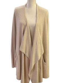 Barefoot Dreams Beige/Cream Cozy Chic Lite Island Cardigan Style 903  Size L/XL