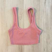 pink super cropped tank top