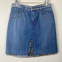 D&G Mixed Media Retro Denim Skirt Sz 40/4