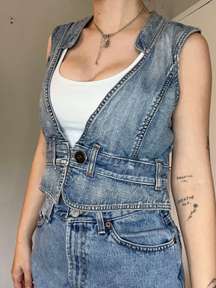 Vintage  Denim Vest Top