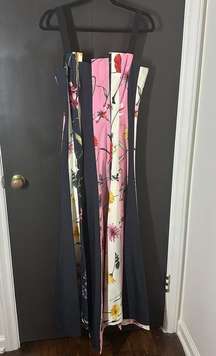 Oscar de la Renta Mixed Floral Print Poplin Sleeveless Midi Dress NWT Size 6