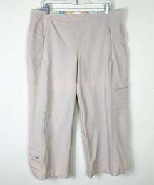 Title Nine Beige Water Resistant Capri Length Outdoorsy Hiking Pants Size 12