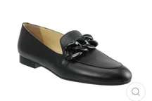 Ron White Black Chain Loafers Size EU 37 US 6.5 Kadesha Onyx Made in Italy