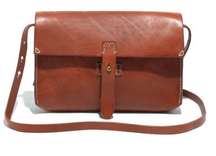 Madewell Leather Dover Crossbody Bag in Cognac