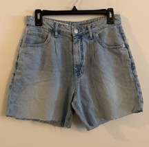 NWT Pilcro x Anthropologie High Rise Pleated Denim Jean Shorts Size 28