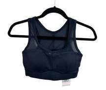 NEW Cleo Harper Sports Bra Size Small Womens Glow Bralet Navy Mesh With Pads
