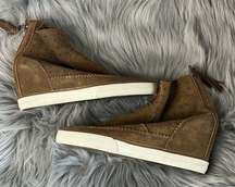 NWOT American Eagle Outfitters Perforated Wedge Angle Tan Booties sz 7