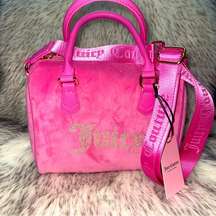 NWT Juicy Couture Velour Juicy Pink Obsesion Satchel