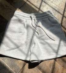 White Fox Grey Sweat Shorts