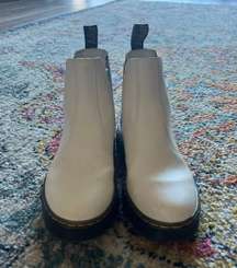 White Chelsea Doc Martens