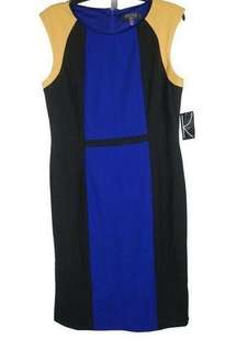 KASPER Sleeveless Colorblocked Sheath Dress Size 10