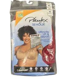 Playtex Women's 18 Hour Ultimate Lift and Support Smart Red (4745) 40C NEW