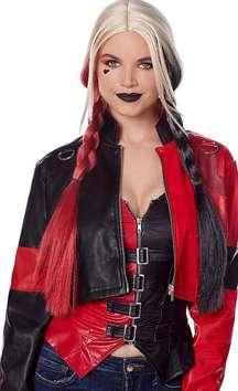 The Suicide Squad Harley Quinn Live Fast Die Clown Halloween Leather Jacket