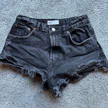 zara denim shorts