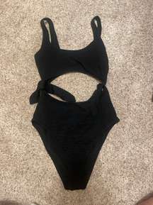 Black Cut Out Swimsuit