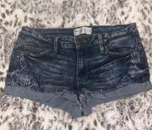 Laced Jean Shorts 