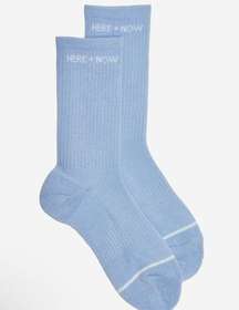 Here + Now Crew Sock from , Robin Blue, SZ 2, NWT!