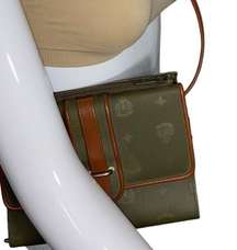 Jackson Green Brown Small Faux Leather Purse Crossbody