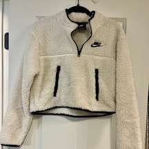 NIKE Sportswear Quarter-Zip Fleece Cropped Sweater