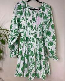 NWT Rachel Parcell Stencil Floral Eyelet Mini Dress