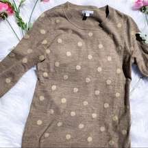 New York Company Brown Polka Dot Sweater Small