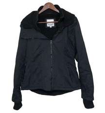 Bench | Black Mid-Weight‎ Sherpa Lined Hooded Ski Jacket | Large