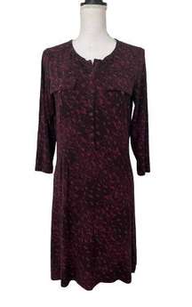 Woman's Burgundy Organic Cotton Dress, Sz M.