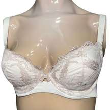 Felina Lingerie Women’s 32D Cream Ivory Nude Lace Lightly Padded Underwire Bra