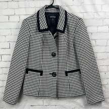 houndstooth blazer tweed jacket sz10