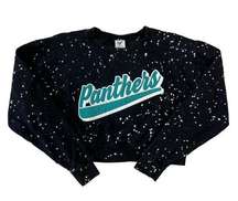 Varsity Spirit Carolina Panthers Women's Medium Black Cropped Sweater