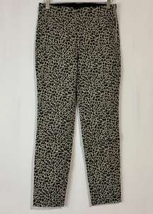 Women’s High Rise Skinny Ankle Pant Leopard Print Size 0 NWT