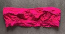 Gilly Hicks Bright Pink Lace Unlined Bandeau--XS