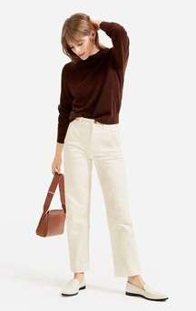 Everlane The Straight Leg Crop Jeans in Sandstone 18 New Womens Denim Pants