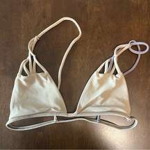 Acacia Swimwear Tan Strappy String Bikini Top Hawaii Boutique Medium