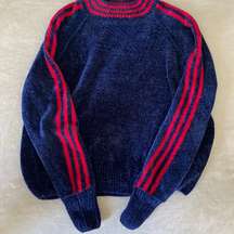 Navy blue with red stripes Rhapsody sweater