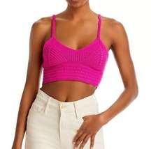 Aqua Hot Pink Crochet Strappy Tank Barbie NWT  women’s size medium